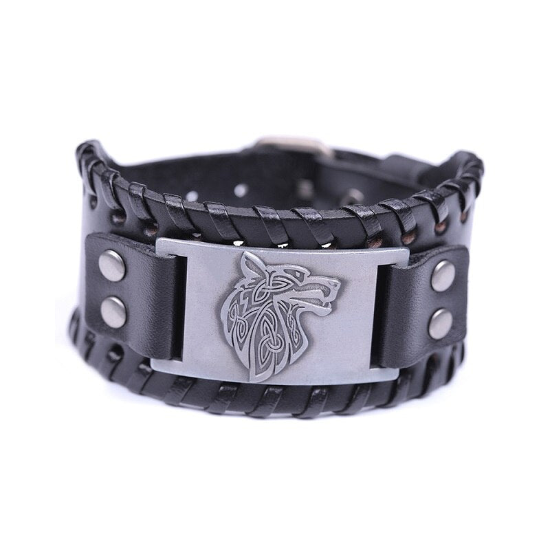 Viking Wolf's Face Bracelet