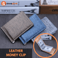 Leather Wallet Money Clip