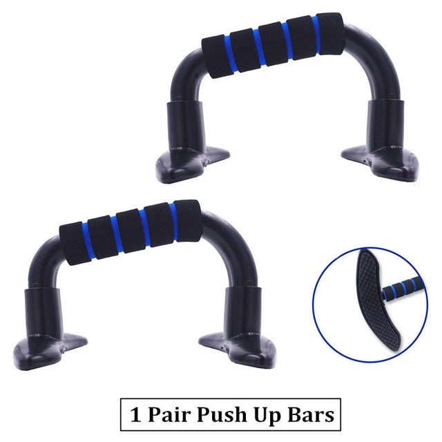 AB Roller Kit - Push Up Bars - Adjustable Skipping Jump Rope | Home Workout Set