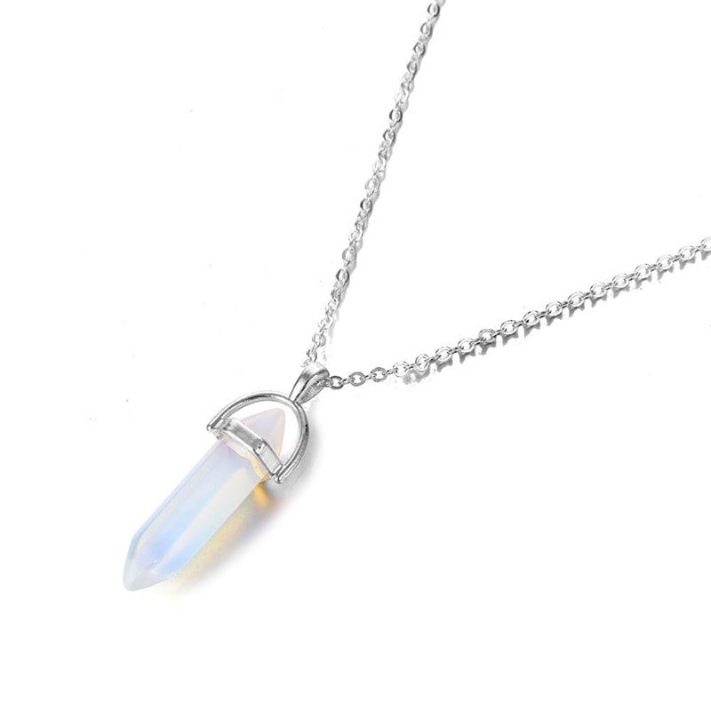 Natural Stone Moon Choker Pendant Necklace Secondary image
