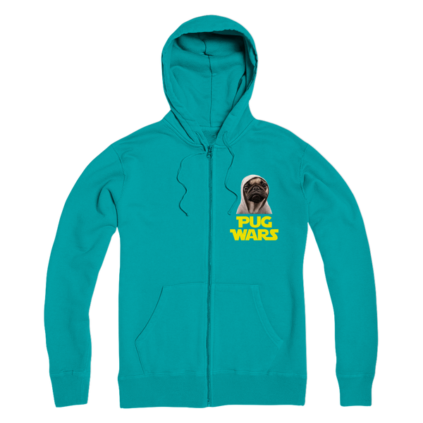 Pug Wars The Last Pug ﻿Premium Adult Zip Hoodie