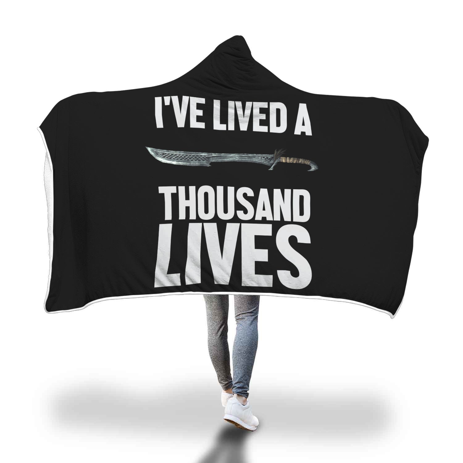 I've Lived A Thousand Lives Fantasy RPG Video Gamer Hooded Blanket Secondary image