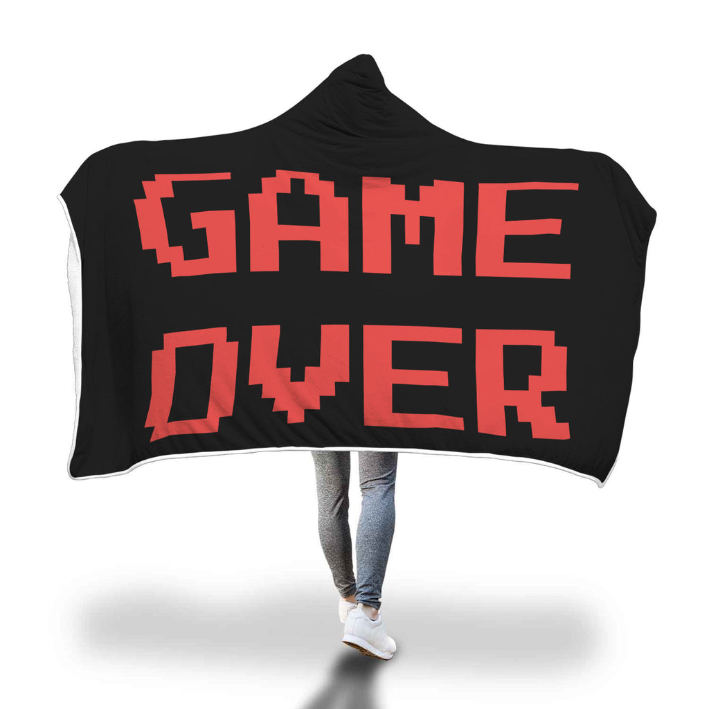 Game Over Video Gaming Hooded Blanket