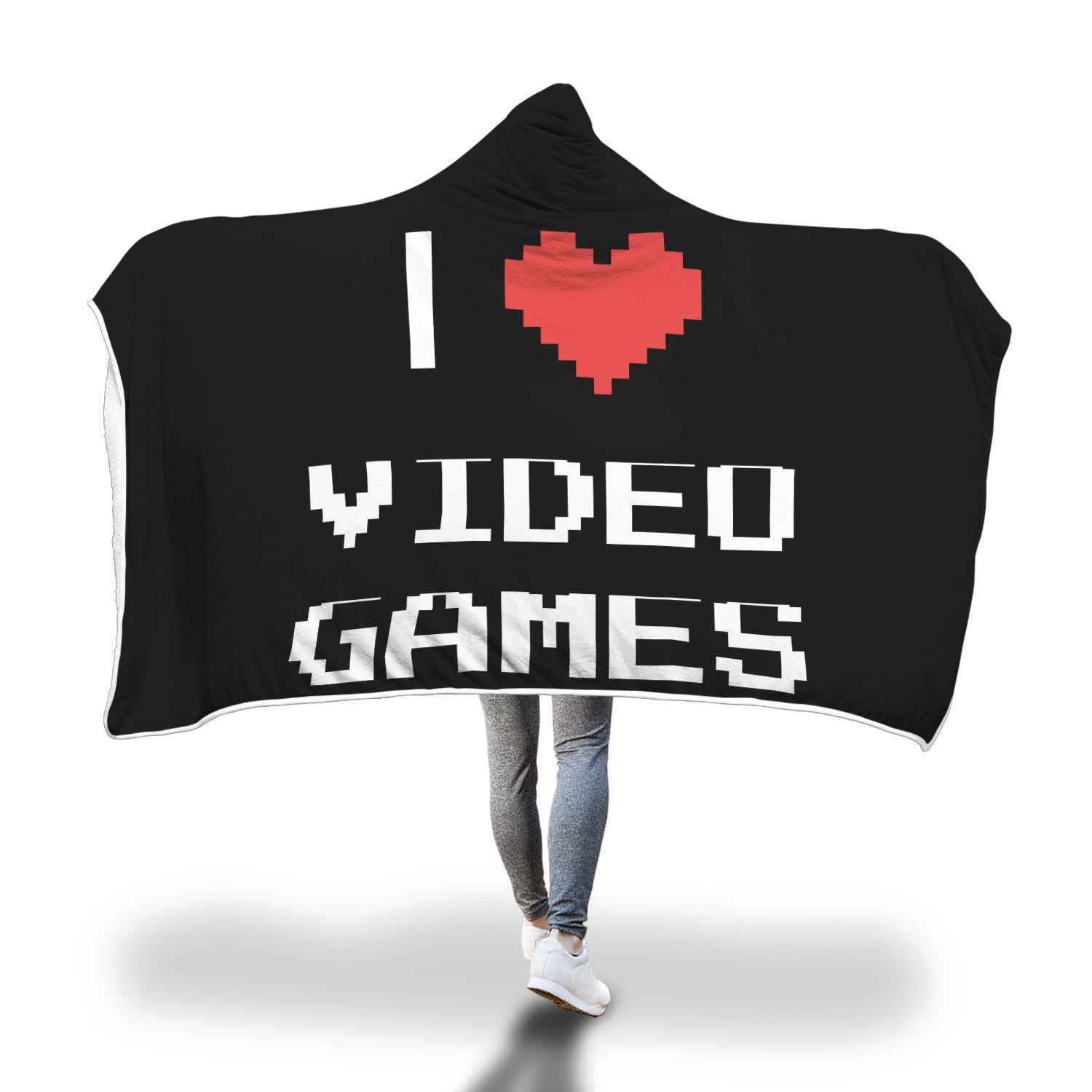 I Love Video Games - Video Gamer Hooded Blanket Secondary image
