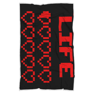 Gaming Life Bar (Game Hearts Health Bar) Video Gamer Blanket Gaming Life Bar (Game Hearts Health Bar) Video Gamer Blanket