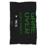 Game Over Continue - Video Gamer Blanket Game Over Continue - Video Gamer Blanket