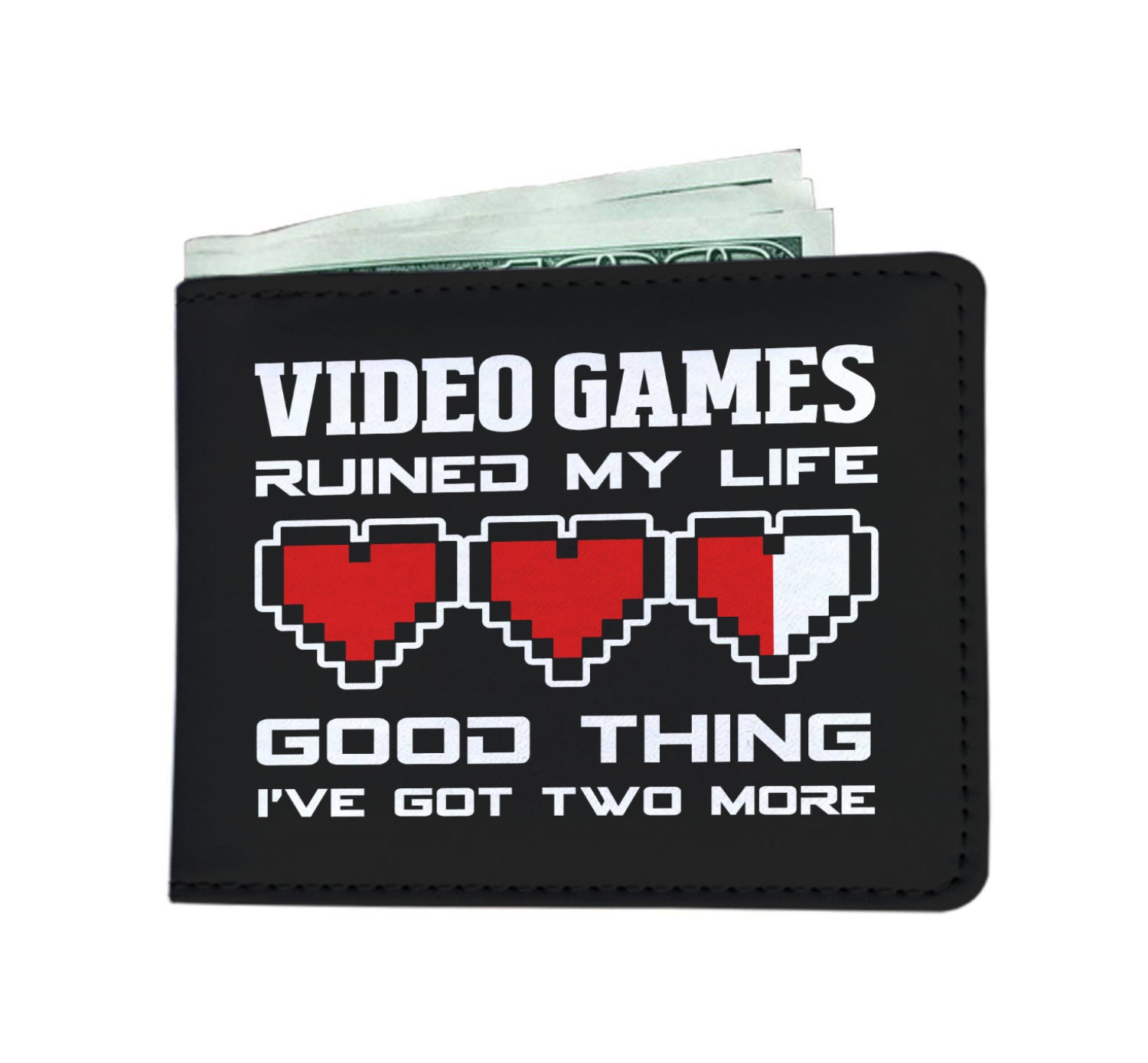 Video Games Ruined My Life Good Thing I've Got Two More Video Gamer Mens Wallet Main image