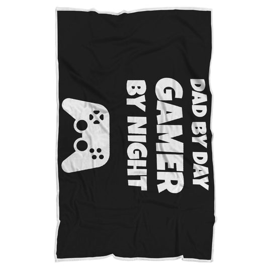 Dad By Day Gamer By Night Video Gamer Blanket