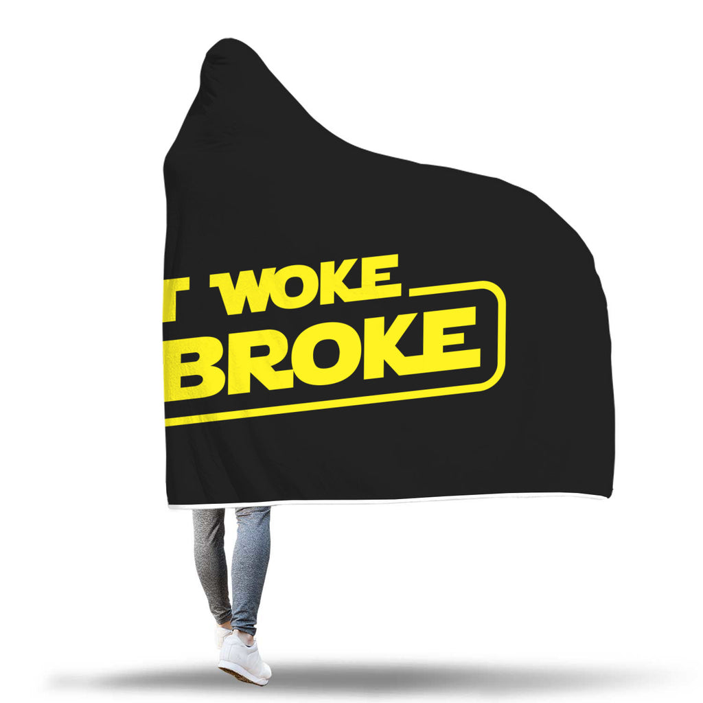 Get Woke Go Broke Hooded Blanket
