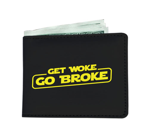 Get Woke Go Broke Mens Wallet