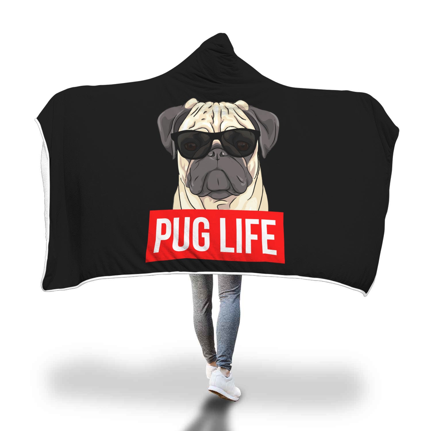 Pug Life - Pug Lovers Hooded Blanket Secondary image