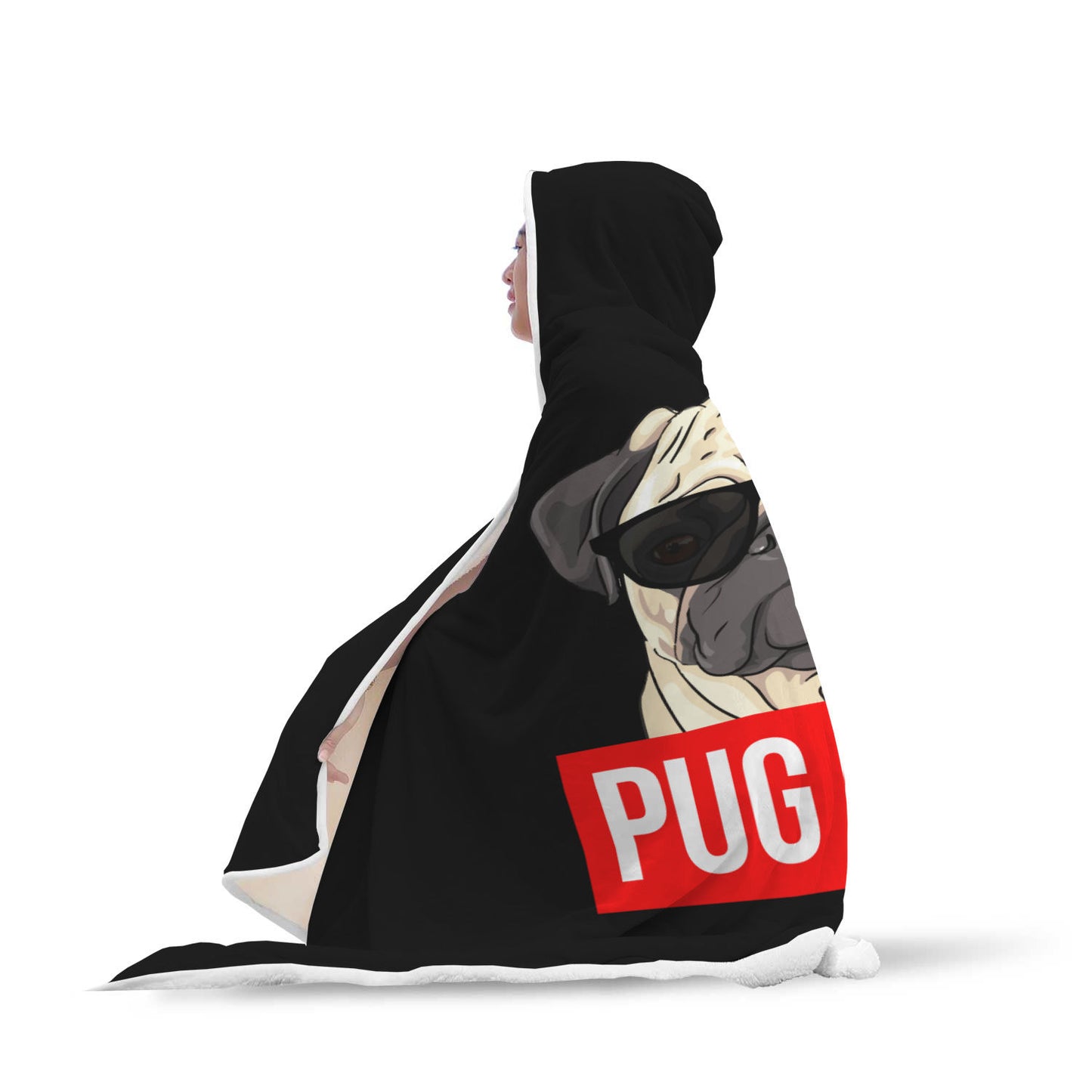 Pug Life - Pug Lovers Hooded Blanket