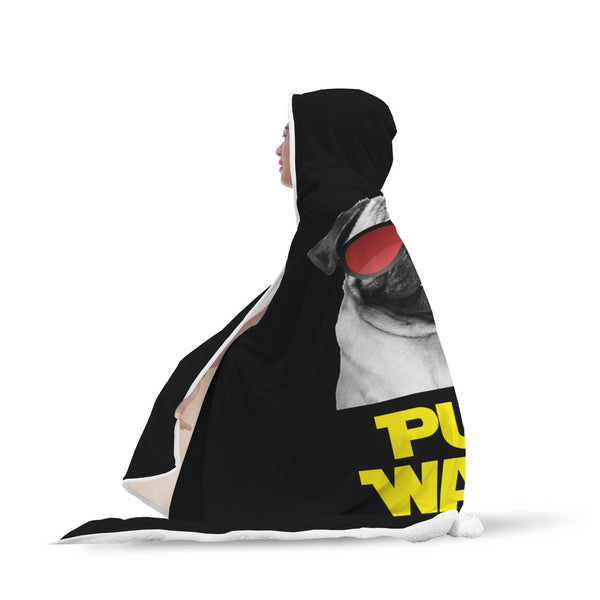 Pug Wars Return Of The Pug Hooded Blanket