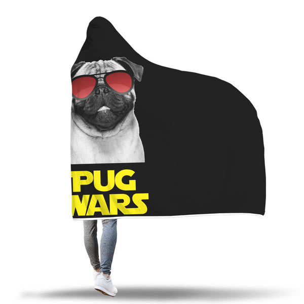 Pug Wars Return Of The Pug Hooded Blanket