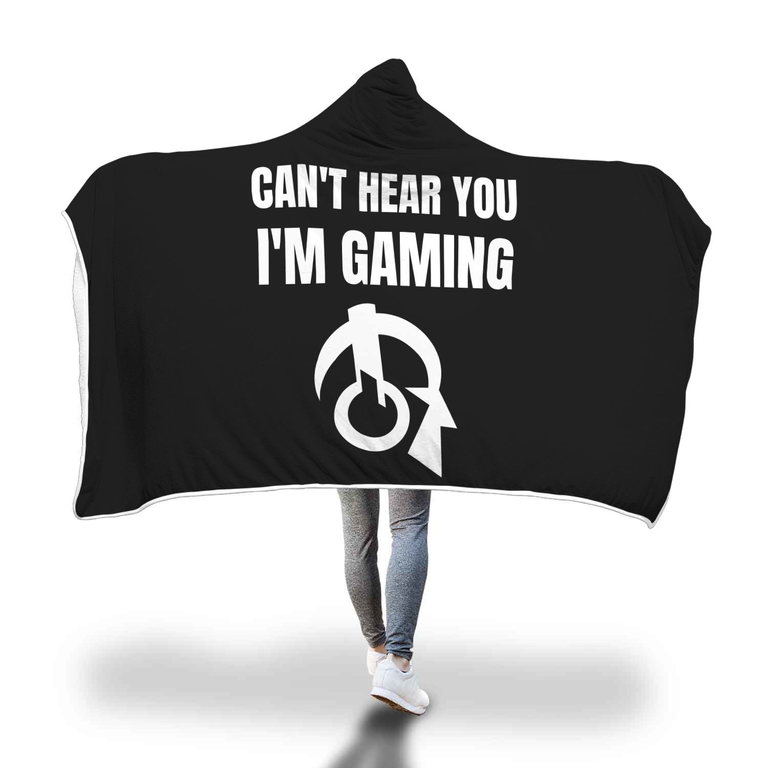 Can't Hear You I'm Gaming Hooded Blanket Secondary image