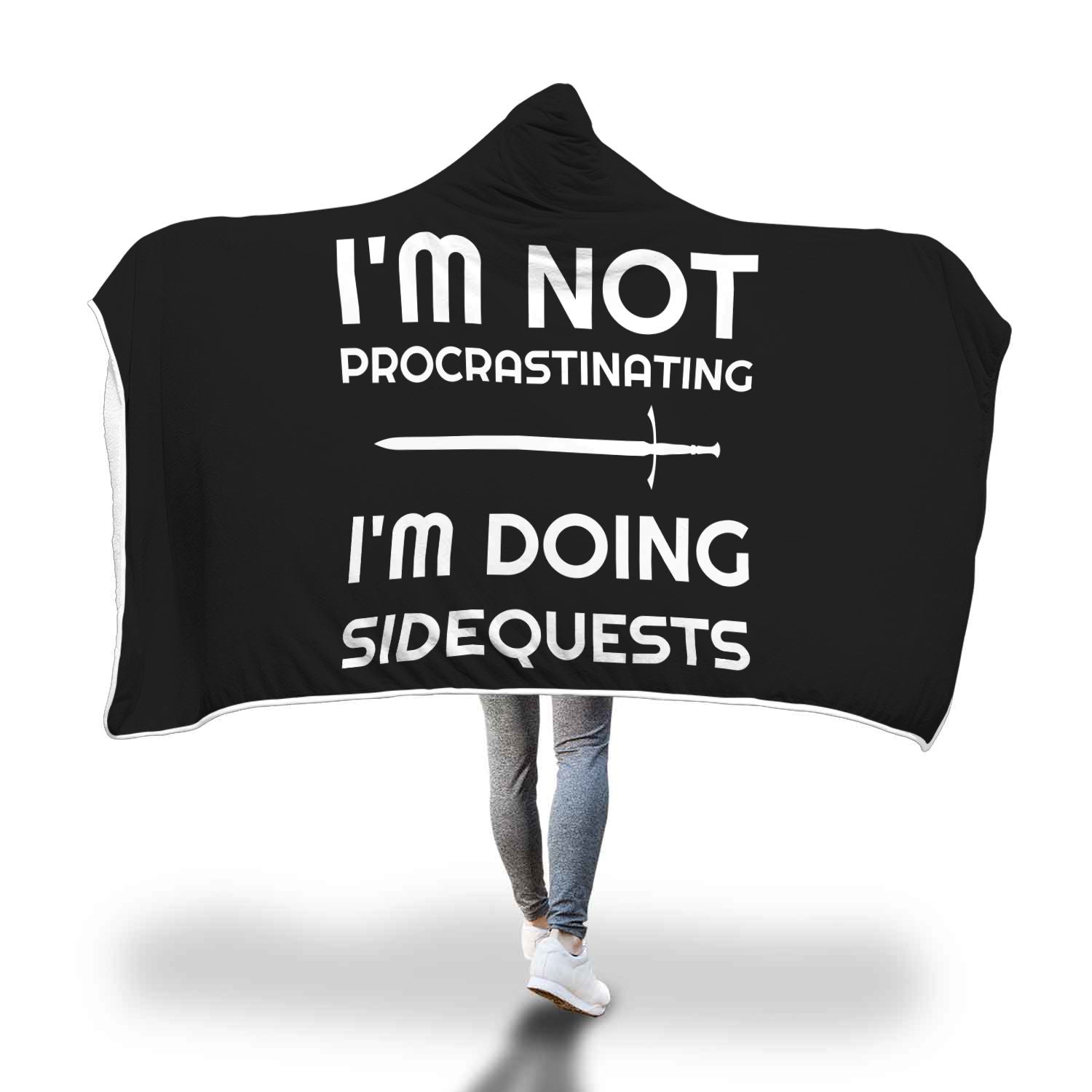 I'm Not Procrastinating I'm Doing Side Quests RPG Video Gamer Hooded Blanket Secondary image
