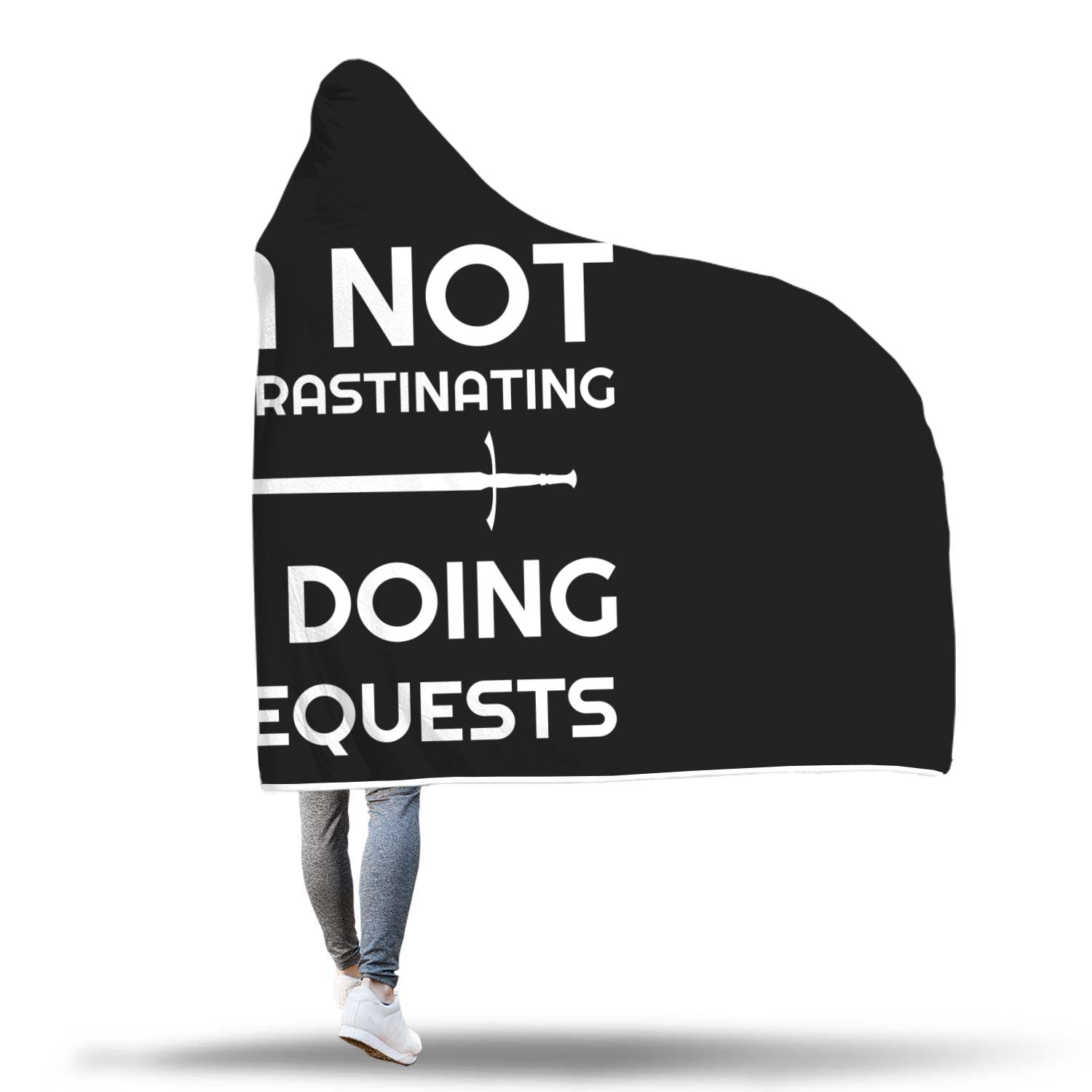I'm Not Procrastinating I'm Doing Side Quests RPG Video Gamer Hooded Blanket