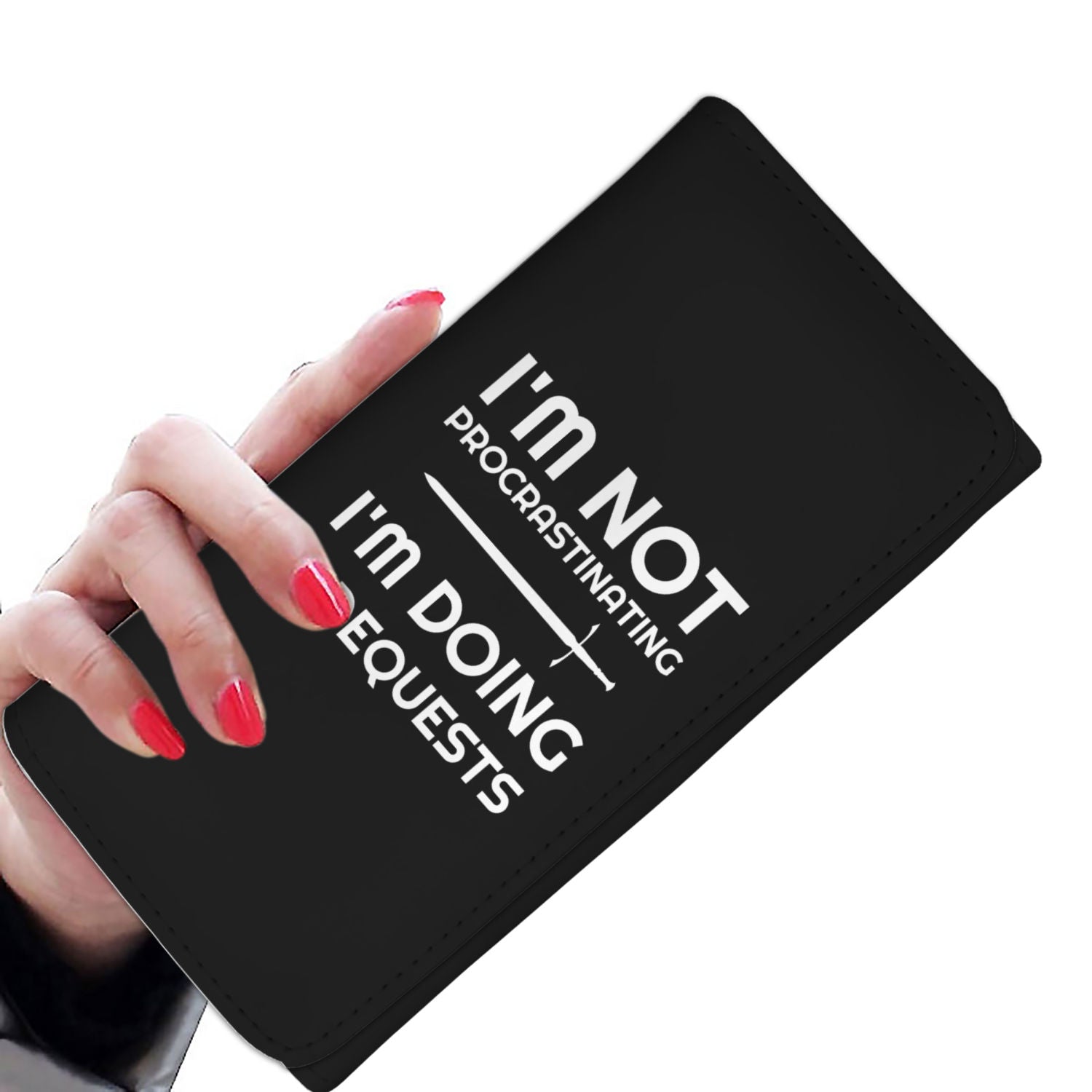 I'm Not Procrastinating I'm Doing Side Quests Fantasy RPG Video Gamer Womens Wallet Main image