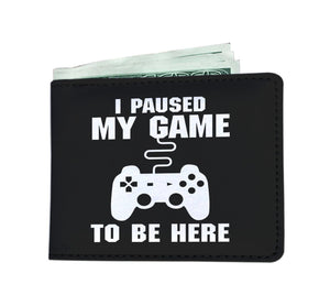 I Paused My Game To Be Here Videogame Mens Wallet I Paused My Game To Be Here Videogame Mens Wallet