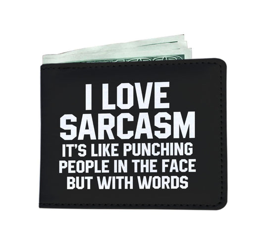 I Love Sarcasm It's Like Punching People In The Face But With Words Mens Wallet