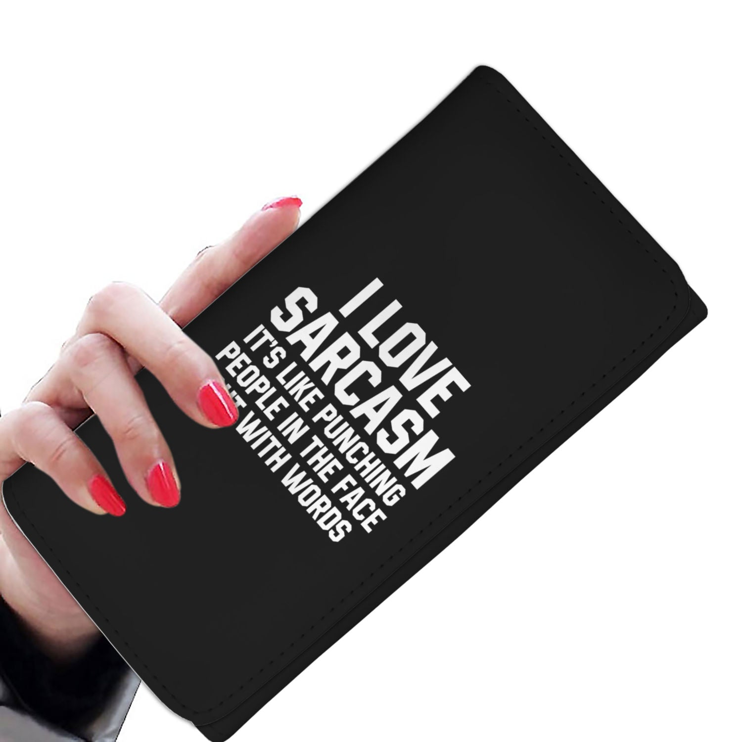 I Love Sarcasm It's Like Punching People In The Face But With Words Womens Wallet Main image