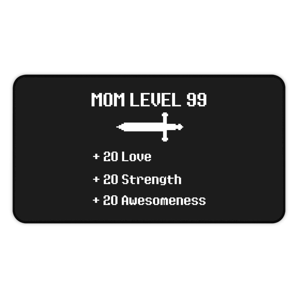 Mom Level 99 RPG Fantasy Gaming Gamer Desk Mat | RPG Fantasy Mouse Mat | Mom Gaming Gamer Mouse Pad