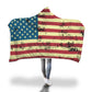 American Flag Hooded Blanket