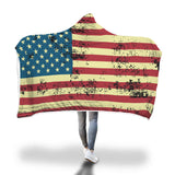 American Flag Hooded Blanket American Flag Hooded Blanket