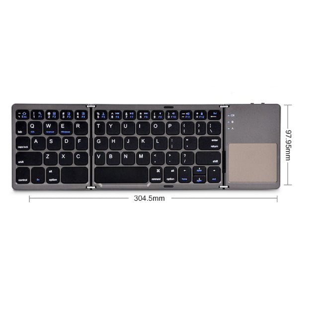 Triple Folding Bluetooth Wireless Keyboard