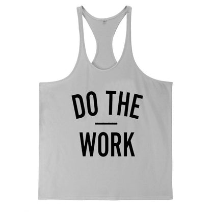 Do The Work Gym Vest | Mens Muscle Gyms Workout Tank Tops Bodybuilding Y Back Sleeveless Vest Stringer Singlets Shirt Muscle Wear