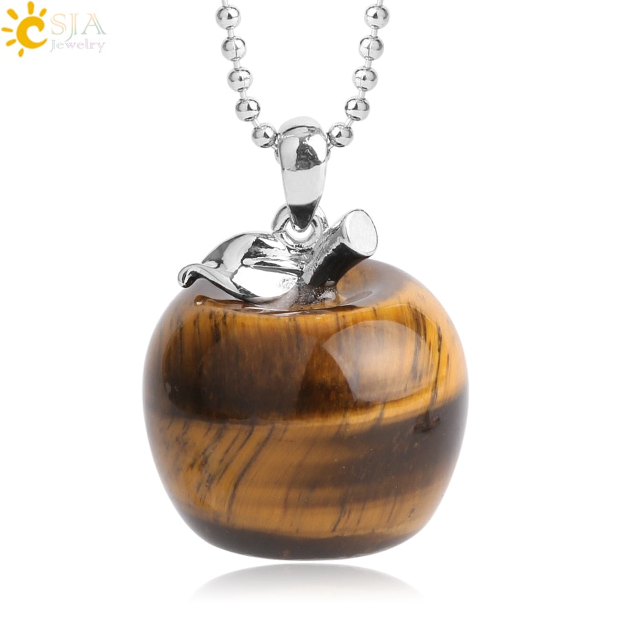 Crystal Apple Pendant Necklace | Apple Necklace