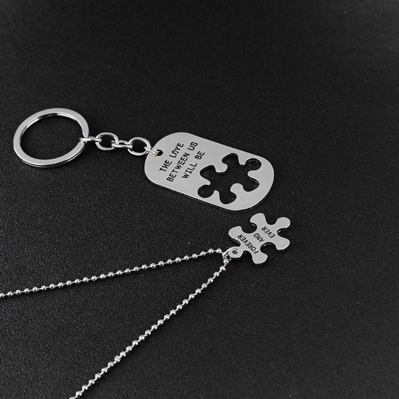 The Love Between Us Will Be Forever And Ever Necklace & Key Chain Set Secondary image