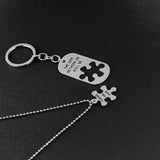 The Love Between Us Will Be Forever And Ever Necklace & Key Chain Set couple necklaces, couples keychains, relationship necklaces, couple chains