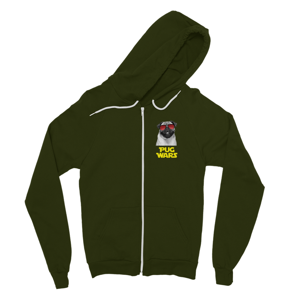 Pug Wars Return Of The Pug ﻿Classic Adult Zip Hoodie