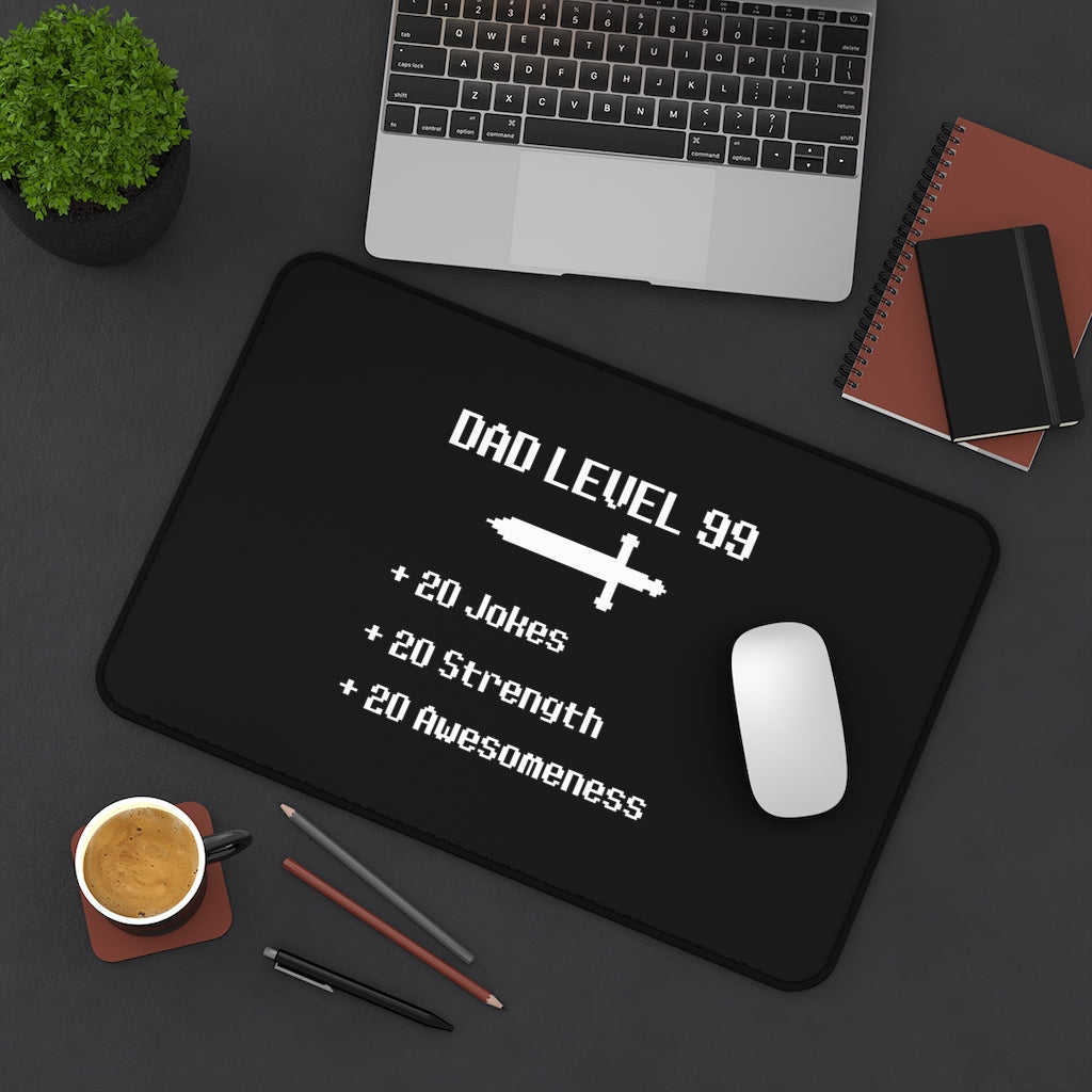 Dad Level 99 RPG Fantasy Gaming Gamer Desk Mat | RPG Fantasy Mouse Mat | Gaming Gamer Mouse Pad Main image