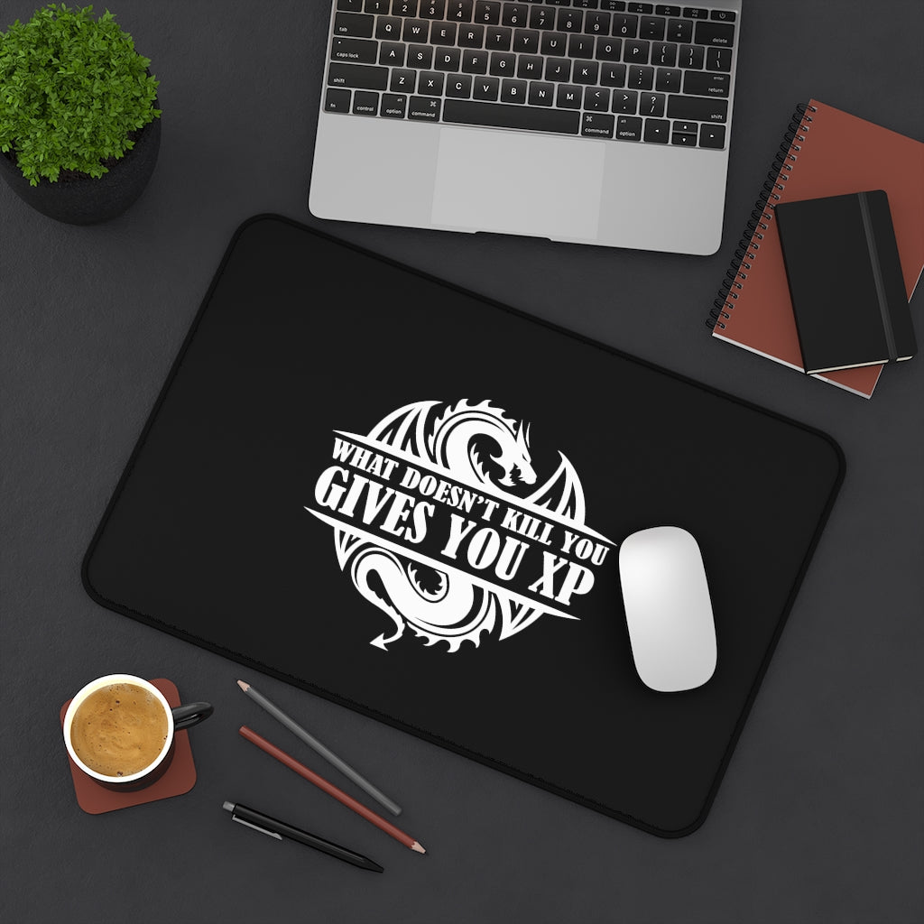 What Doesn't Kill You Gives You XP Fantasy RPG Dice Mouse Pad | Dungeon Master Mouse Mat | Tabletop RPG Mouse Pad | Tabletop Games | RPG Pad | Role Playing Desk Mat