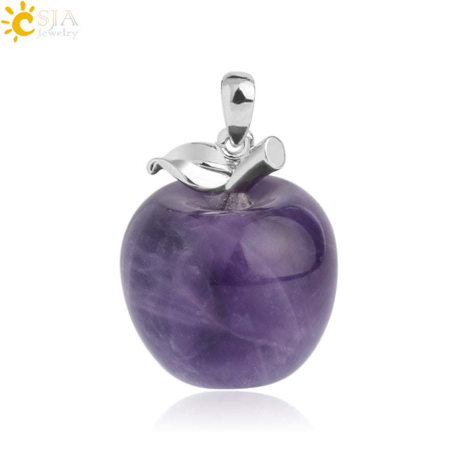 Crystal Apple Pendant Necklace | Apple Necklace