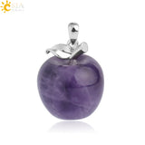 Crystal Apple Pendant Necklace | Apple Necklace Crystal Apple Pendant Necklace | Apple Necklace