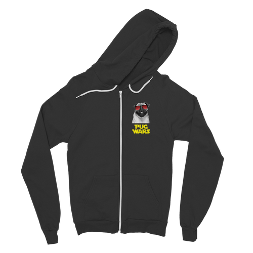 Pug Wars Return Of The Pug ﻿Classic Adult Zip Hoodie