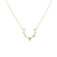 Elk Deer Antlers Pendant Necklace