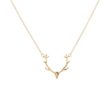 Elk Deer Antlers Pendant Necklace Elk Deer Antlers Pendant Necklace