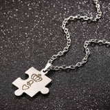 King and Queen Puzzle Necklace Set (2pcs) king and queen necklaces
