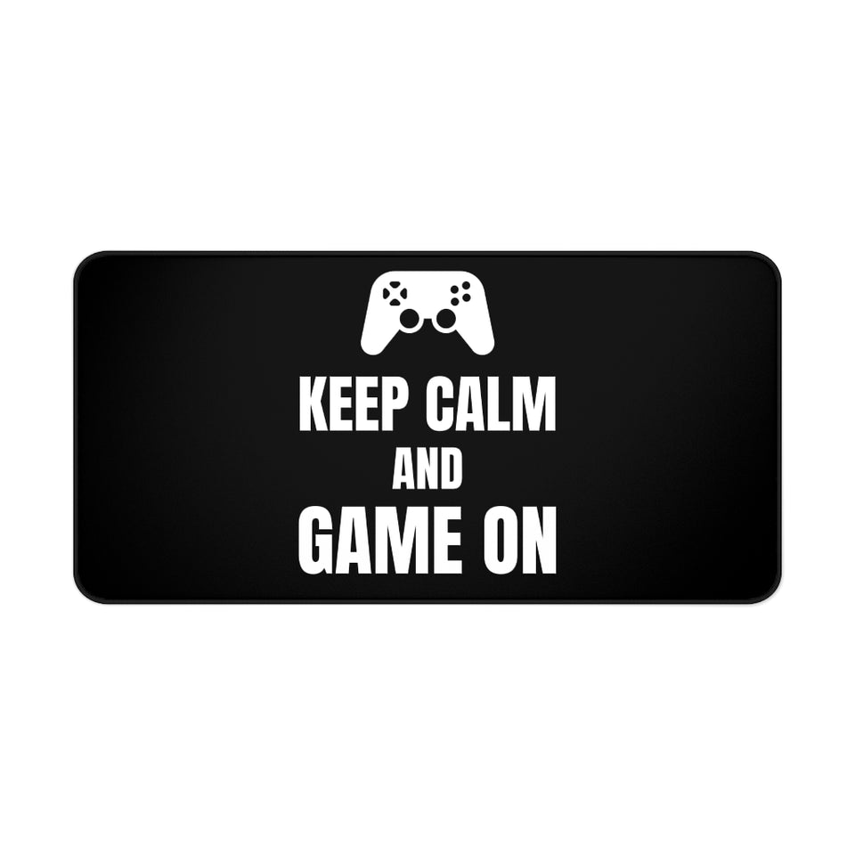 Keep Calm And Game On Desk Mat | Fantasy RPG Mouse Mat | Video Game Gaming Mouse Pad