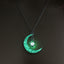 moon necklace, crescent moon necklace, moon phase necklace