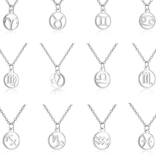 zodiac necklace, zodiac sign necklace, zodiac jewellery