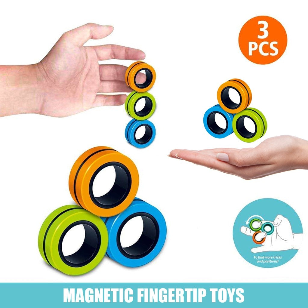 Kidzy premium ANTI STRESS FINGER SPINNER magnetic ring to DEPRESSION relief  & MOOD changer & ANXIETY remover & AUTISM & HARMLESS activity toy gadgets  for KIDS & ADULTS under STRESSFUL work -