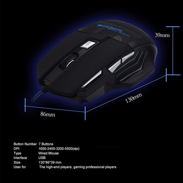 H7 Wired Gaming Mouse 7 Buttons