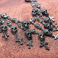 skull necklace, goth necklace, emo necklace