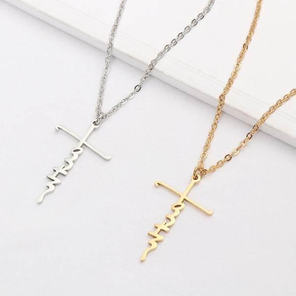 Faith Stainless Steel Pendant Necklace