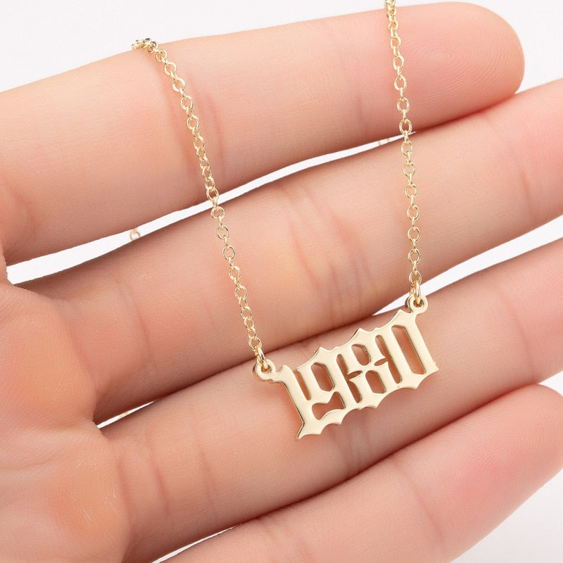 Women's Birth Year Necklace